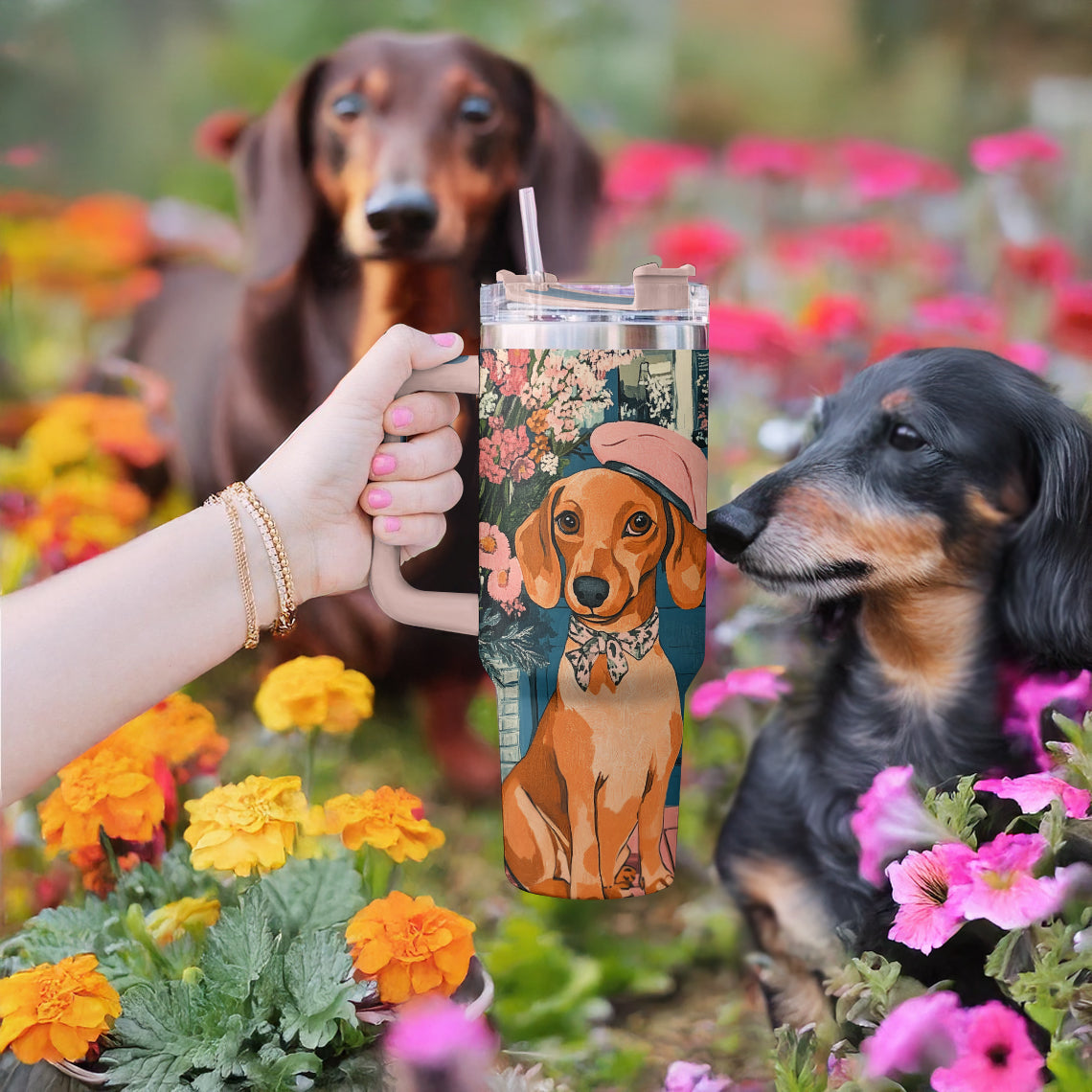 Shineful Tumbler Florist Dachshund