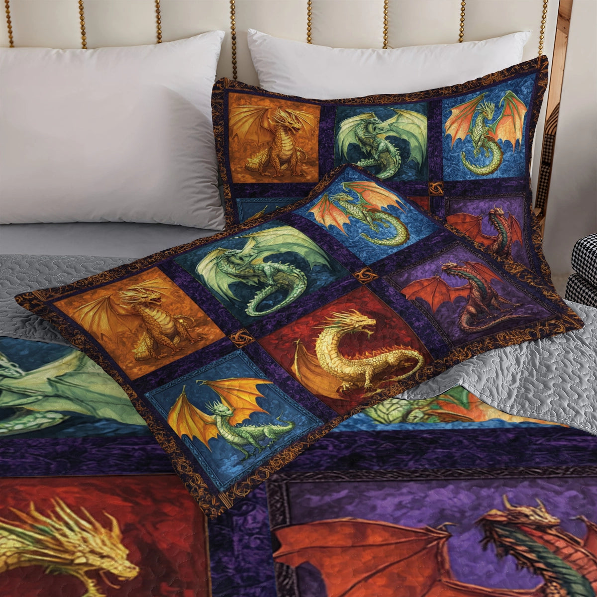 Shineful All Season Quilt 3-Piece Set - Legend of the Dragons