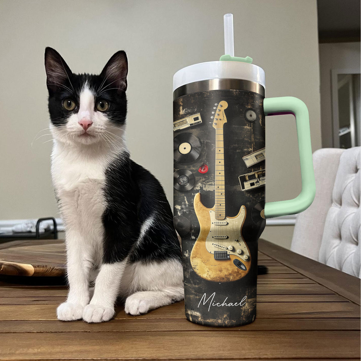 Shineful Tumbler Personalized Retro Rhythm Guitar
