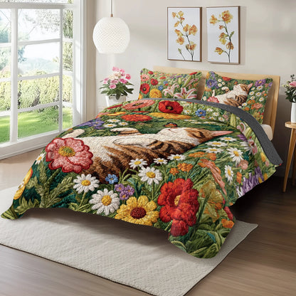 Shineful All Season Quilt 3-Piece Set Lazy Afternoon in the Wildflowers