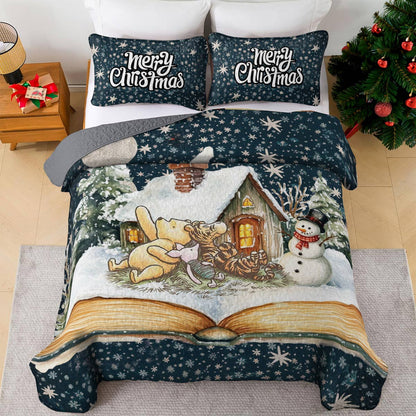 Shineful All Season Quilt 3-Piece Set Winnie Christmas