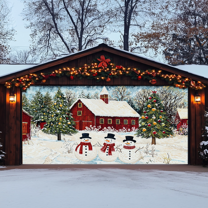 Shineful Garage Door Banner Decoration - Country Christmas Charm