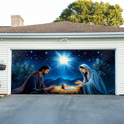 Shineful Garage Door Banner Decoration - Divine Birth