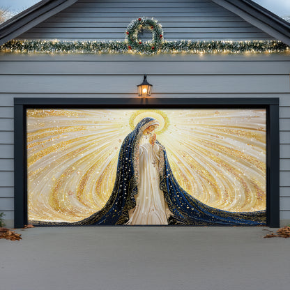 Shineful Garage Door Banner Decoration Lady’s Eternal Glow