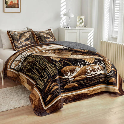 Shineful All Season Quilt 3-Piece Set Gracefulness Bass