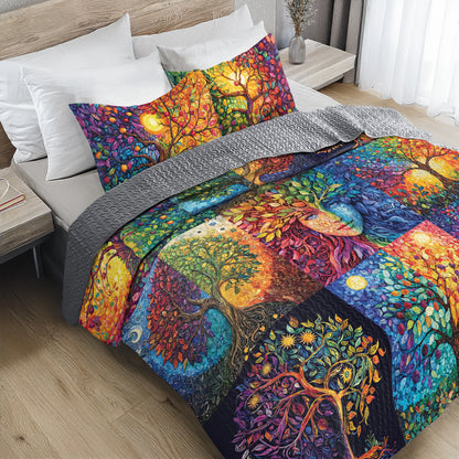 Shineful All Season Quilt 3-Piece Set Life Tree Harmony