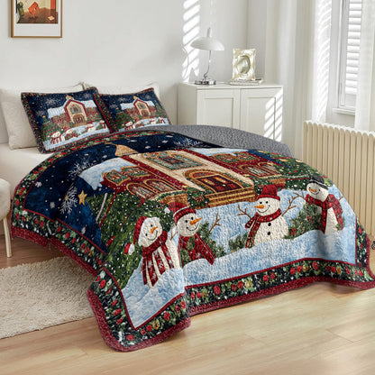 Shineful All Season Quilt 3-Piece Set Christmas Church