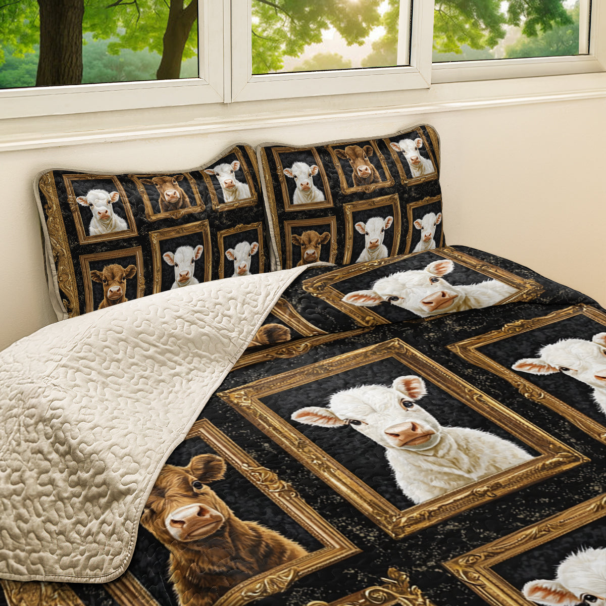 Shineful All Season Quilt 3-Piece Set Classic Cow Gallery