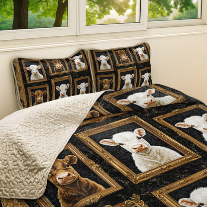 Shineful All Season Quilt 3-Piece Set Classic Cow Gallery