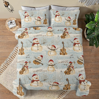 Shineful All Season Quilt 3-Piece Set Christmas Frosty Tunes