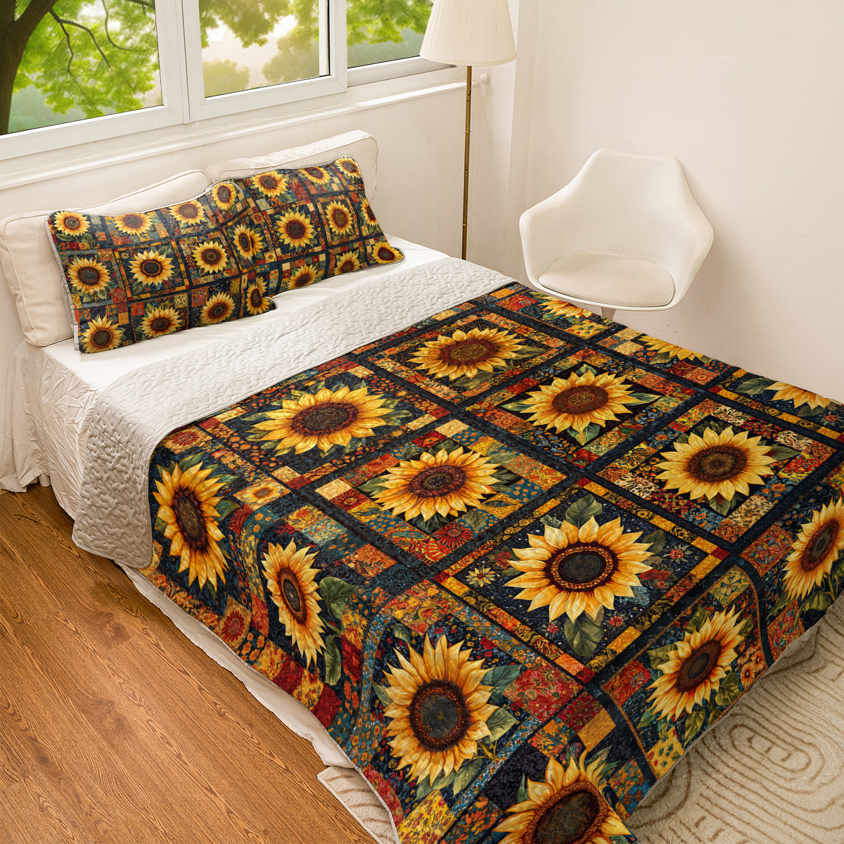 Shineful All Season Quilt 3-Piece Set Sunflower Serenade