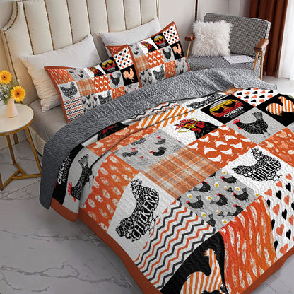 Shineful All Season Quilt 3-Piece Set Chicken Whisperer
