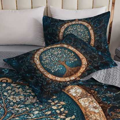 Shineful All Season Quilt 3-Piece Set Mystic Tree