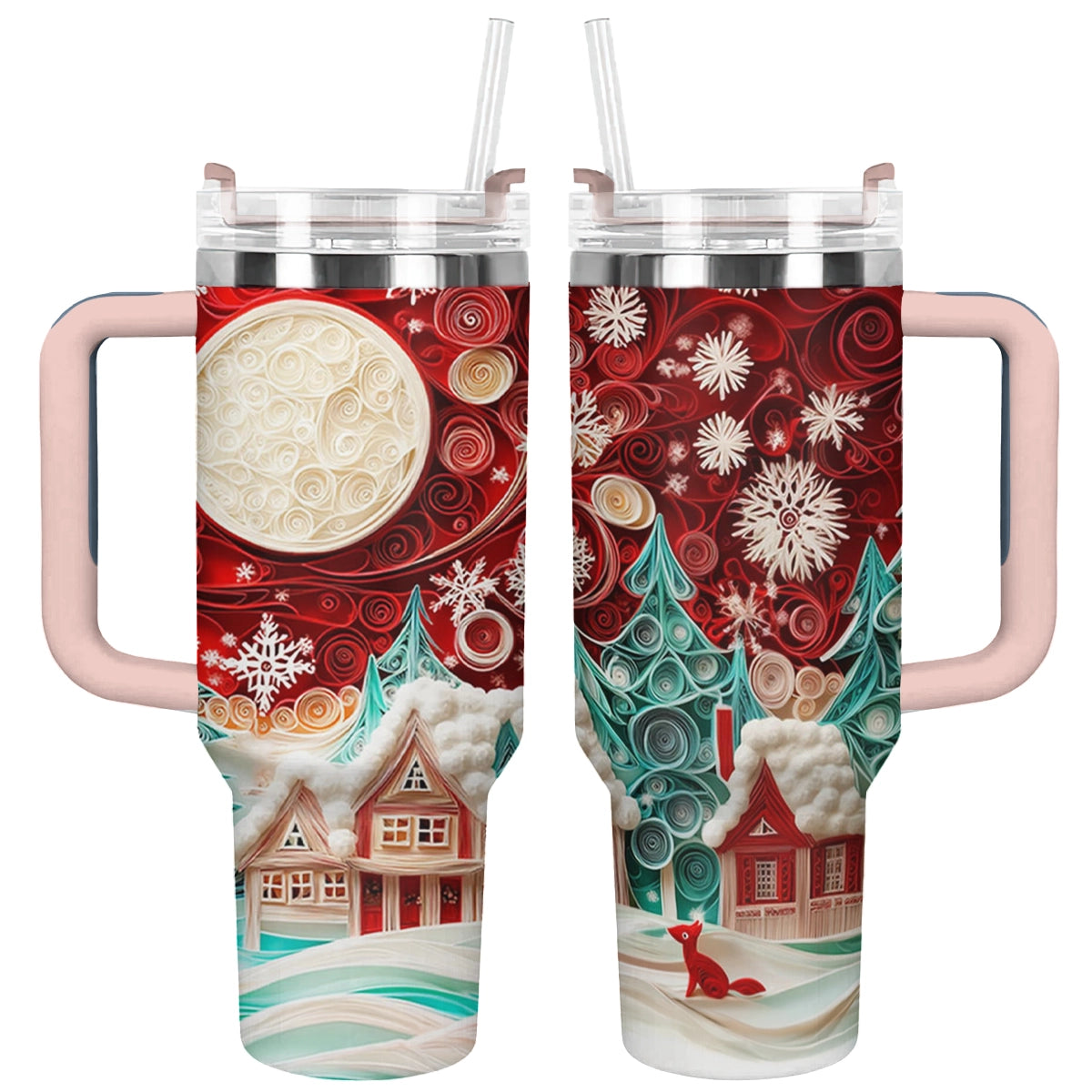 Shineful Glossy Tumbler Christmas Village