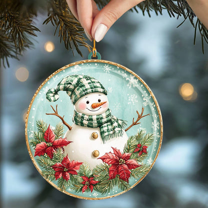 Shineful 2D Acrylic Ornament Frosty Plaid Snowman