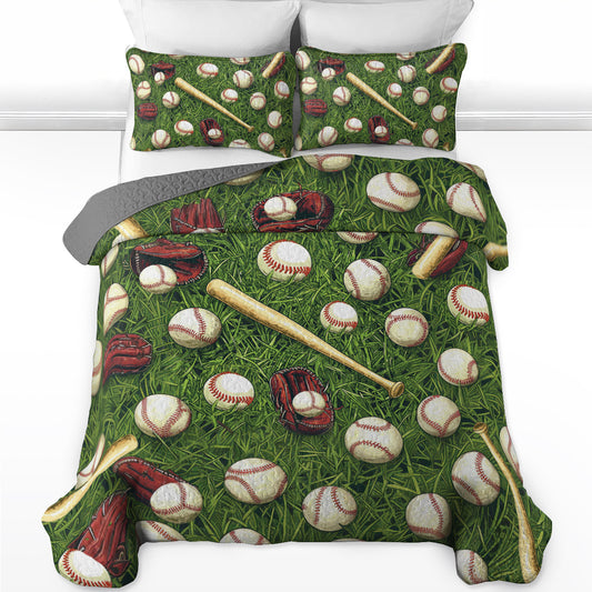 Shineful All Season Quilt 3-Piece Set All-Star Baseball