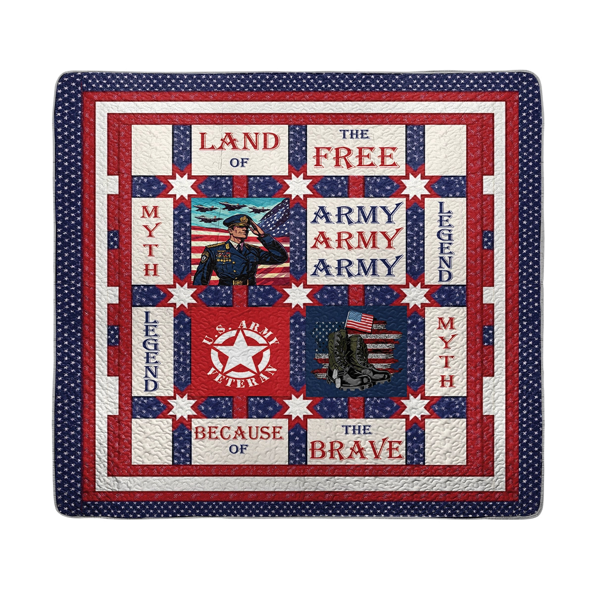Shineful All Season Quilt 3-Piece Set - Veteran Home Of The Brave