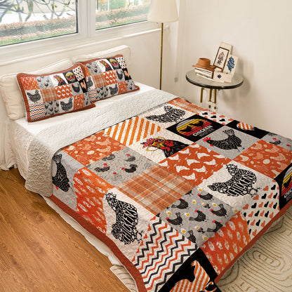 Shineful All Season Quilt 3-Piece Set Chicken Whisperer