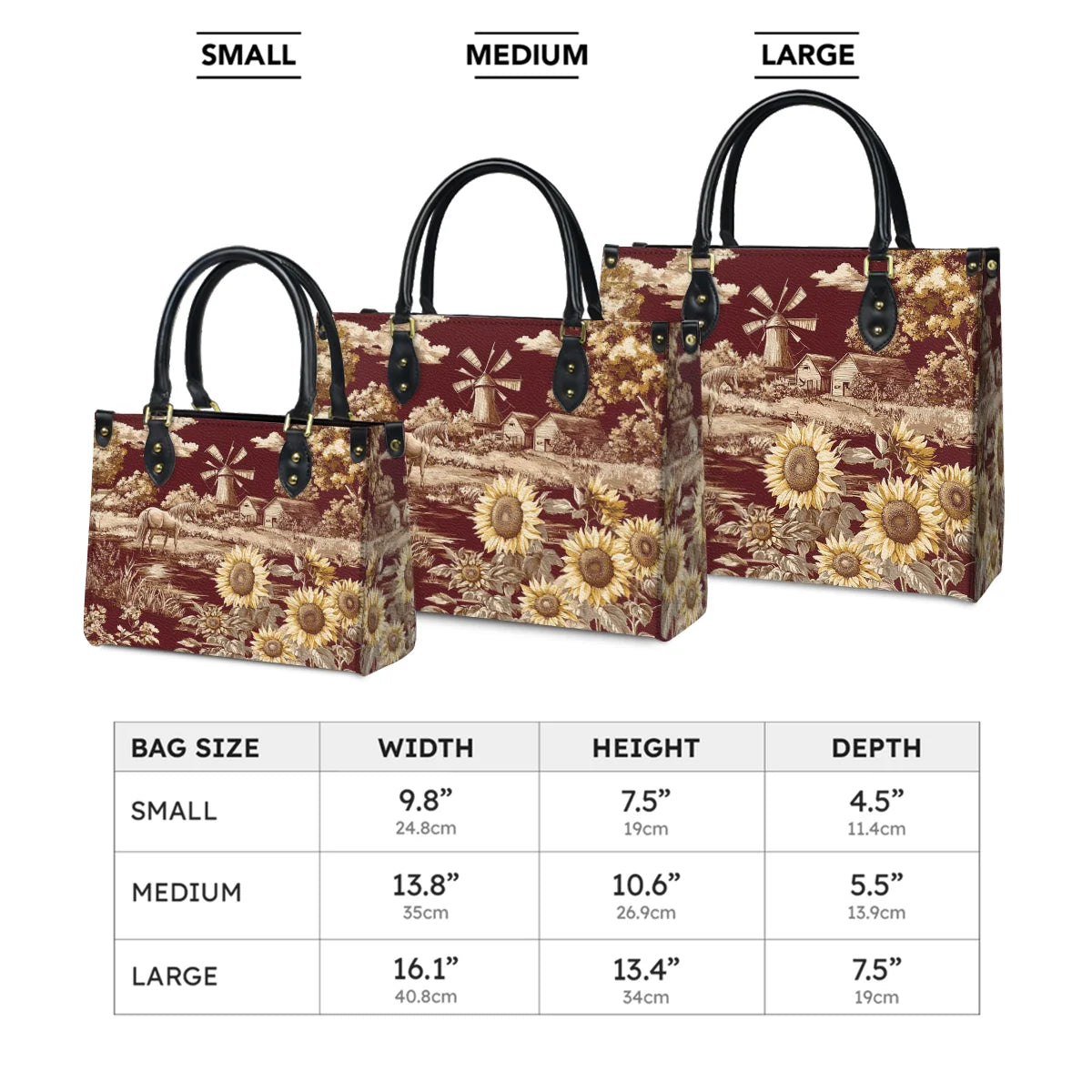 Shineful Leather Bag Texas Sunflower - Heart of the Lone Star Fields