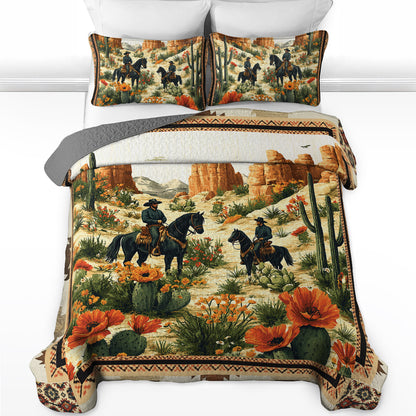 Shineful All Season Quilt 3-Piece Set - Charming Western Cowboy
