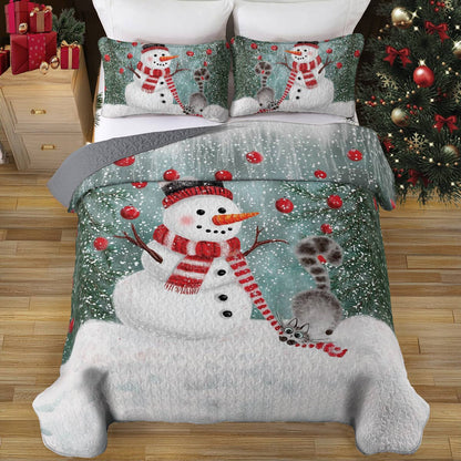Shineful All Season Quilt 3-Piece Set Snowy Friends