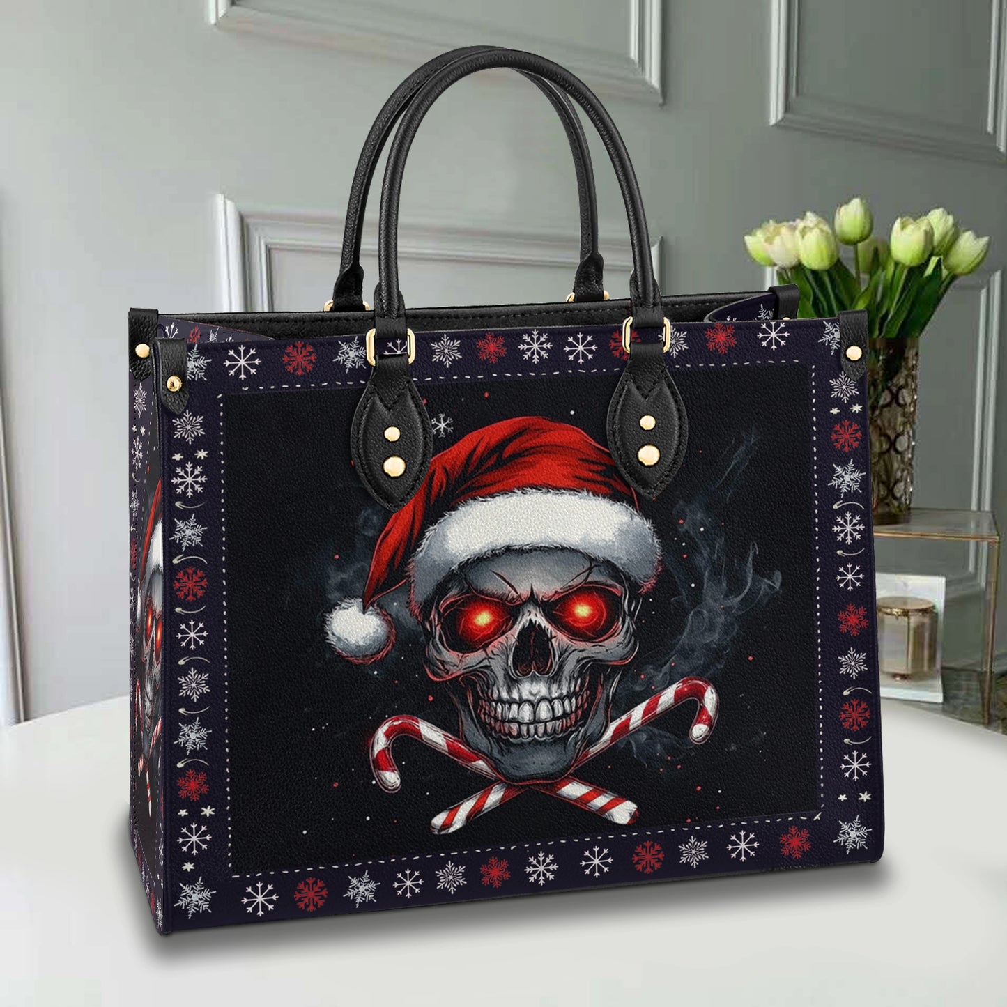Shineful Leather Bag Jolly Skull Christmas