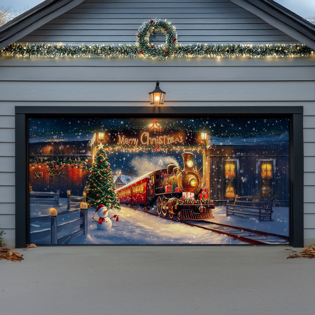 Shineful Garage Door Banner Decoration -  Christmas Express