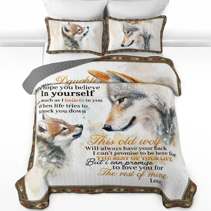 Shineful All Season Quilt 3-Piece Set Wolf Love