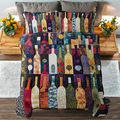 Shineful All Season Quilt 3-Piece Set Captivating Wine