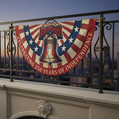 Shineful Decorative Fan Flag Liberty Bell – 250 Years of Independence