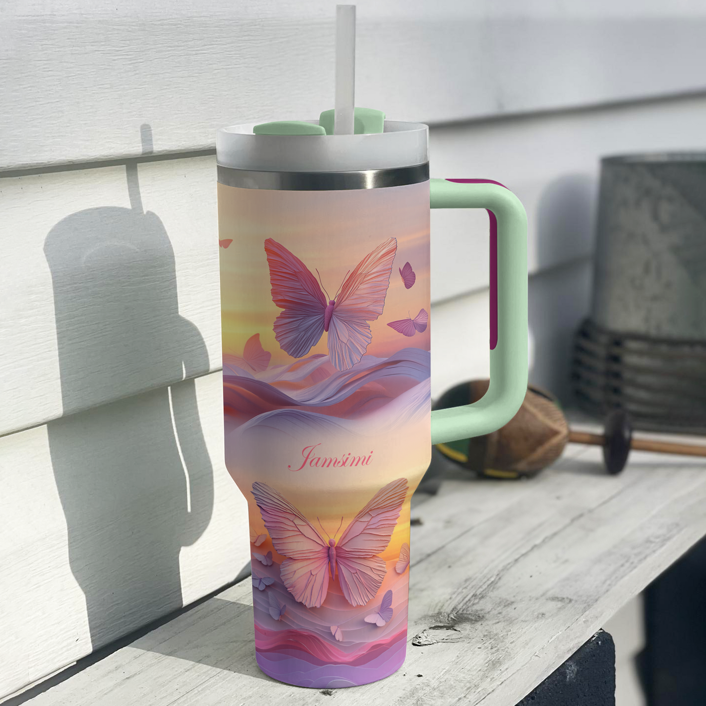 Shineful Tumbler Personalized Soulful Butterfly