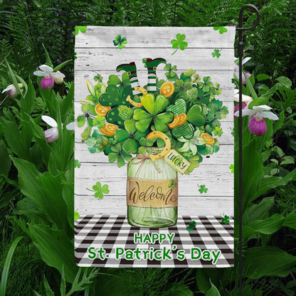 Shineful Gargen Flag 12" x 18" - Rustic Shamrock