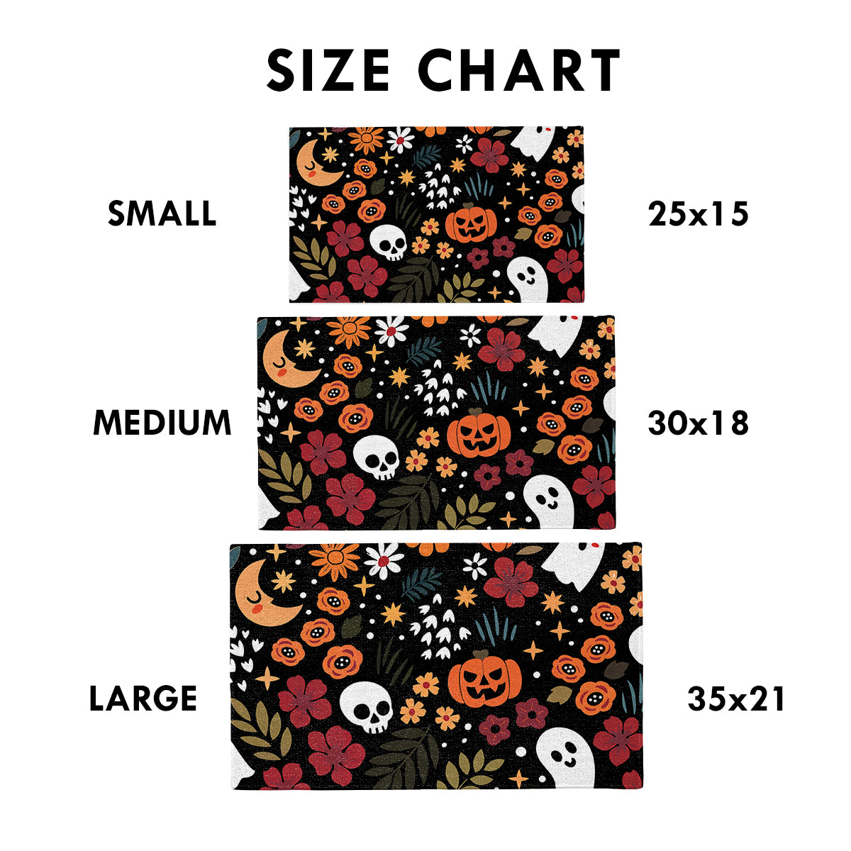 Shineful Spooky Chic Ultra-Thin Non Skid Floor Mat, Kitchen Rugs