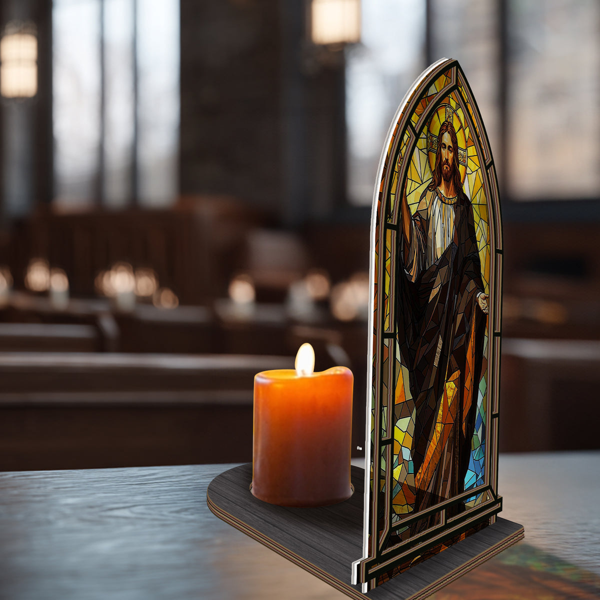 Shineful Suncatcher Candle Holder Christ’s Blessing