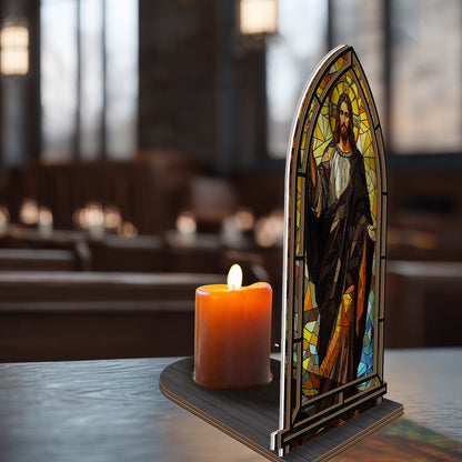 Shineful Suncatcher Candle Holder Christ’s Blessing
