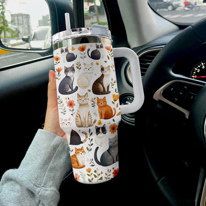 Shineful Tumbler Cute Cat Travel