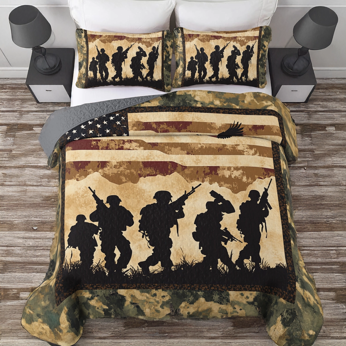 Shineful All Season Quilt 3-Piece Set Defenders of Freedom