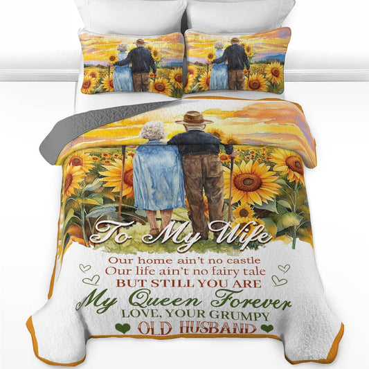 Shineful All Season Quilt 3-Piece Set Sunflower Love