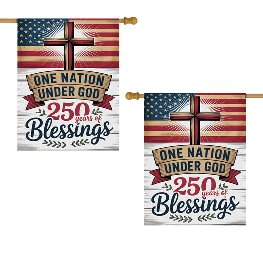 Shineful House Flag 30" x 40" - Faith Over America