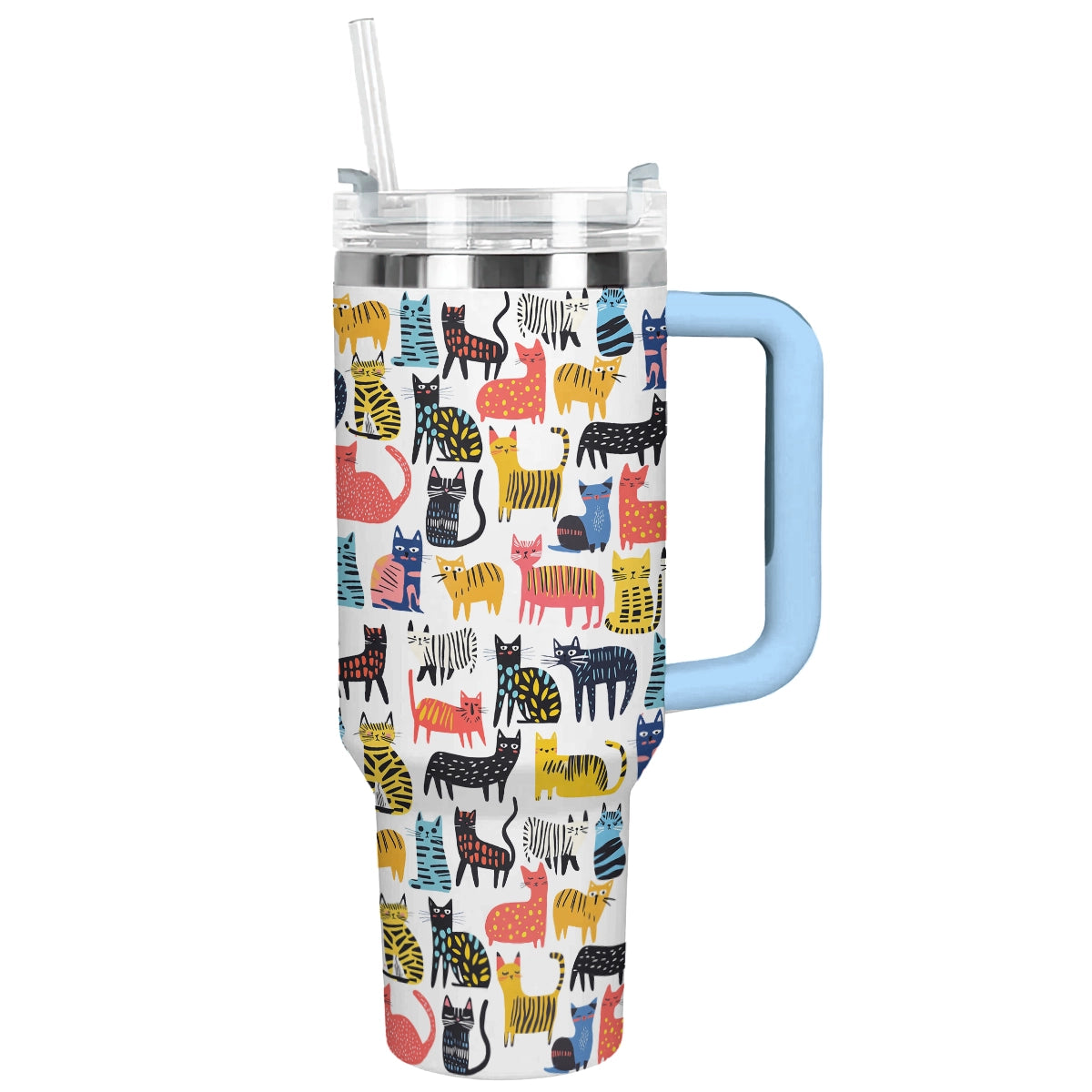 Shineful Tumbler Funny Cat Doodles