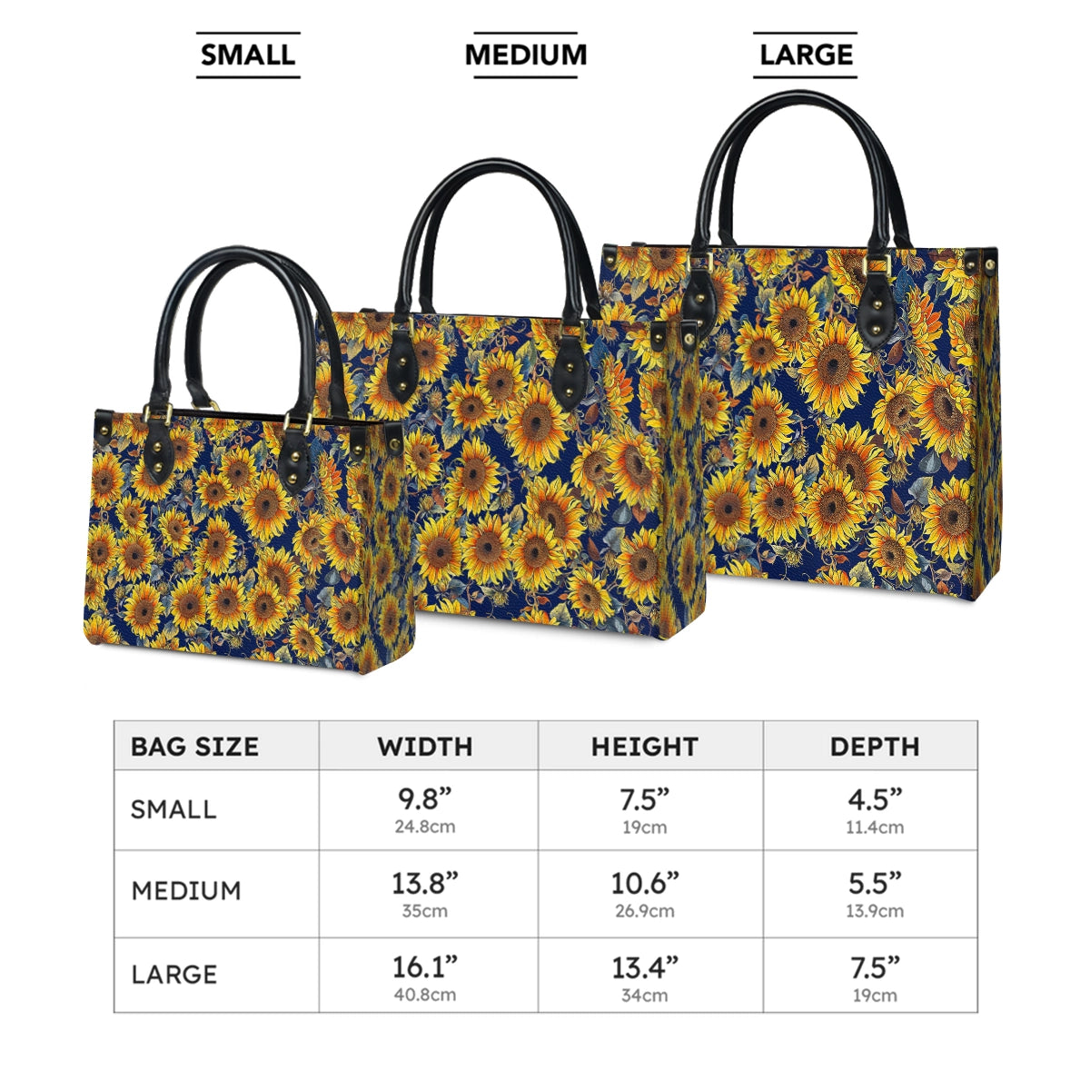 Shineful Leather Bag Sunflower Gorgeous Flower