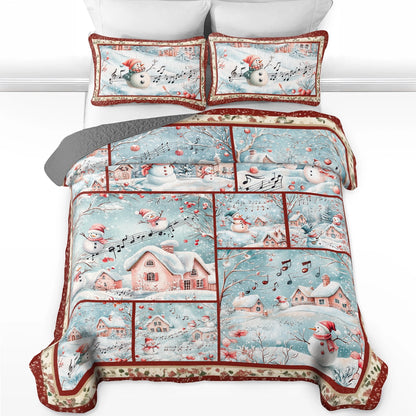 Shineful All Season Quilt 3-Piece Set Christmas Snowy Serenade