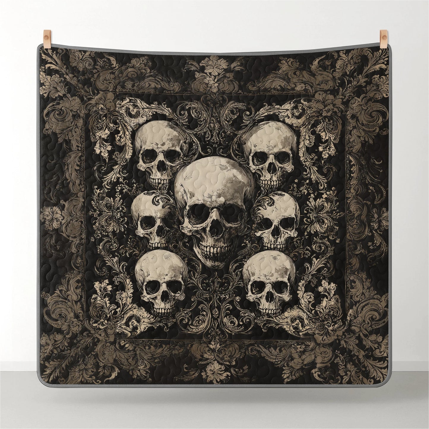 Shineful Quilt 3-Piece Set Gothic Skull Majesty