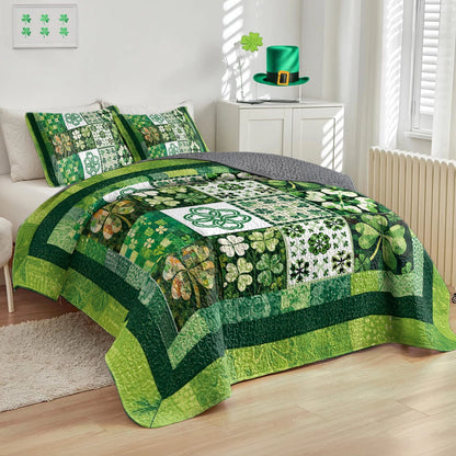 Shineful All Season Quilt 3-Piece Set - Shamrock Patchwork