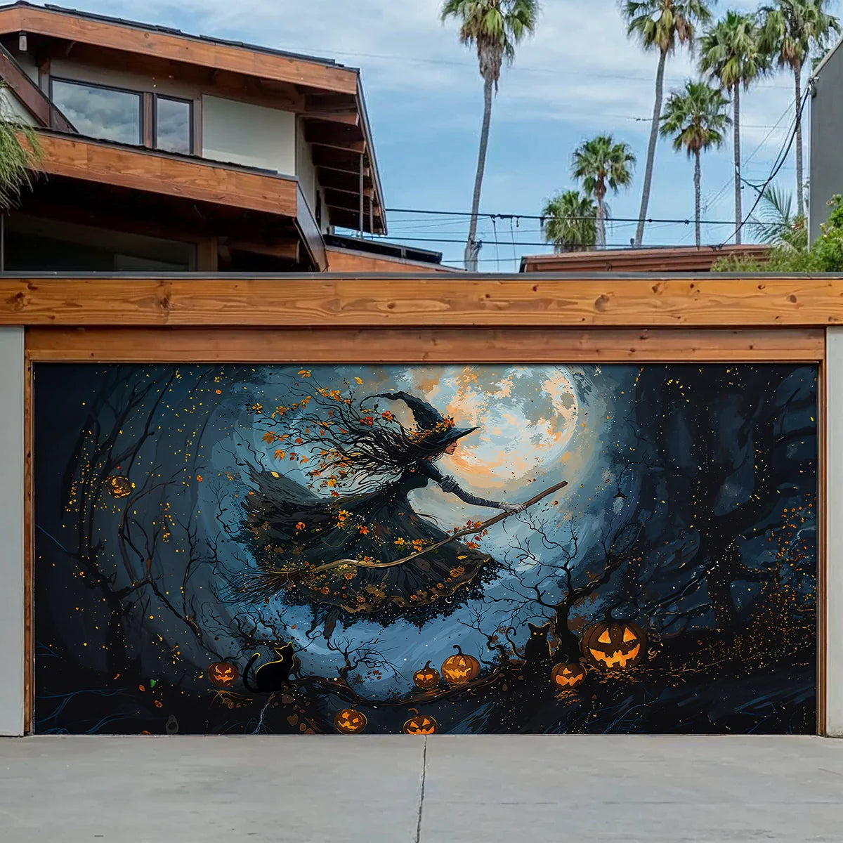 Shineful Garage Door Banner Decoration - Charmed Nightfall