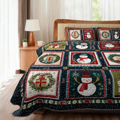 Shineful Quilt 3-Piece Set The Snowman’s Gift
