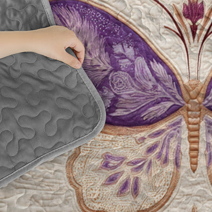 Shineful Quilt 3-Piece Set Lavender Wings of Grace