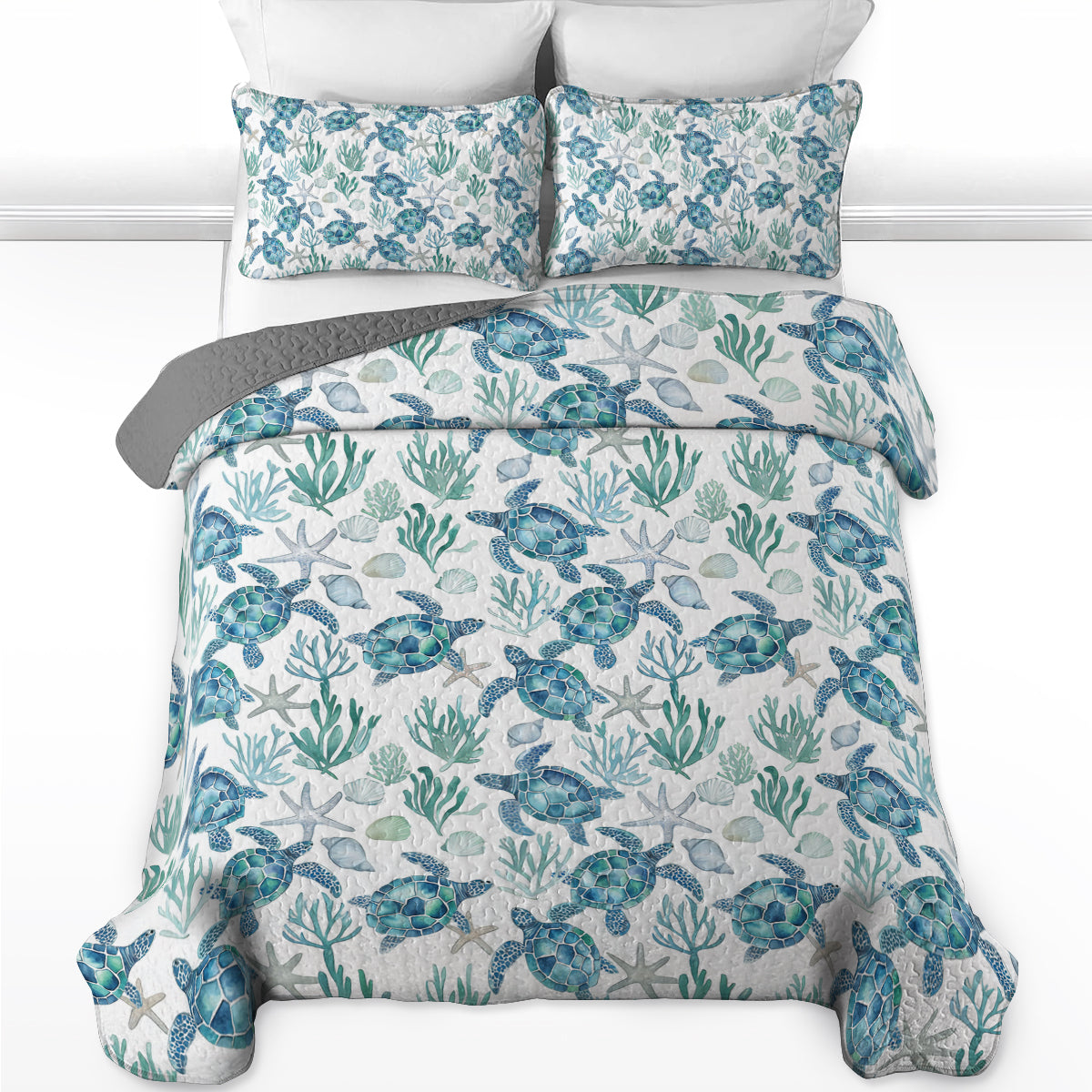 Shineful All Season Quilt 3-Piece Set Under the Sea