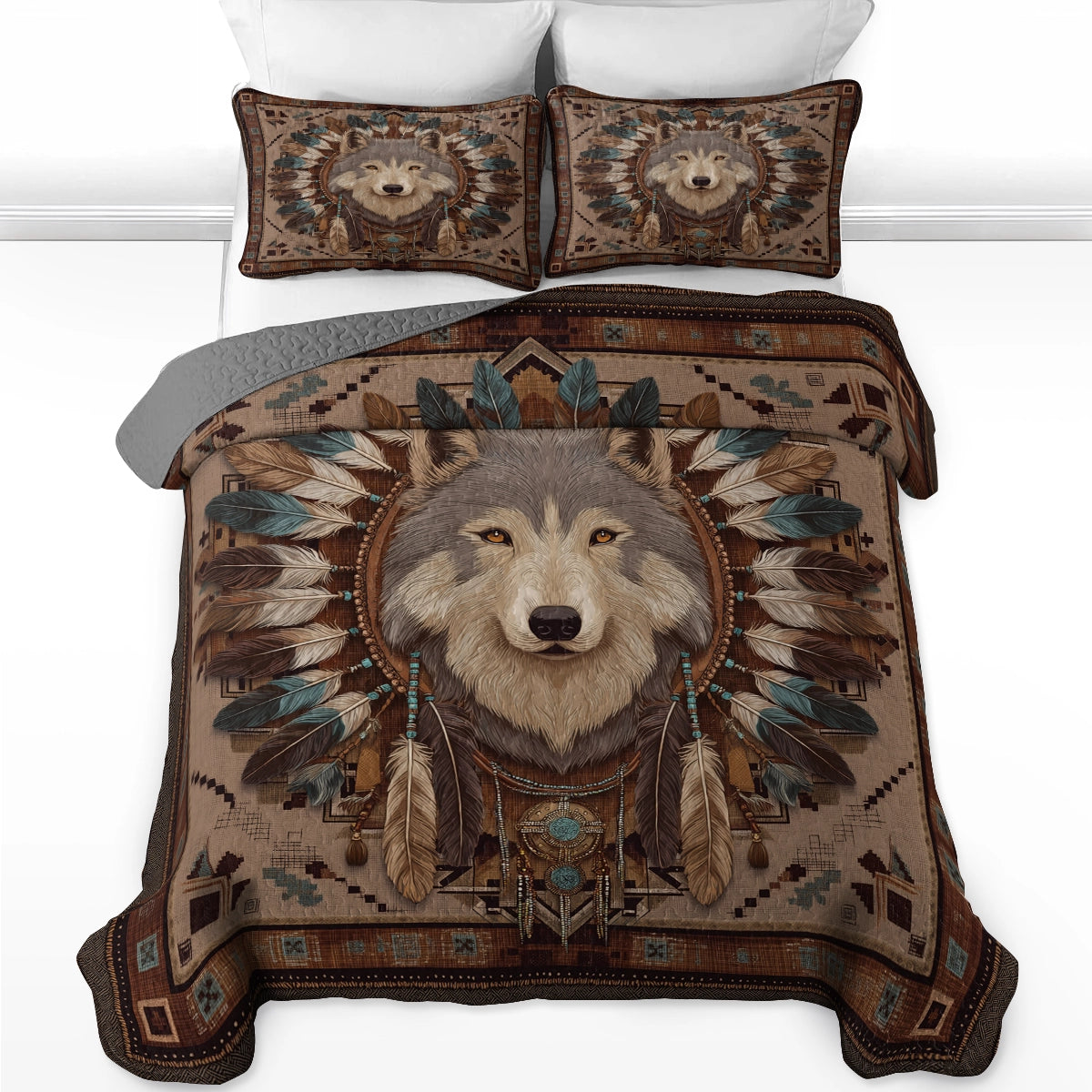 Shineful All Season Quilt 3-Piece Set Silent Guardian