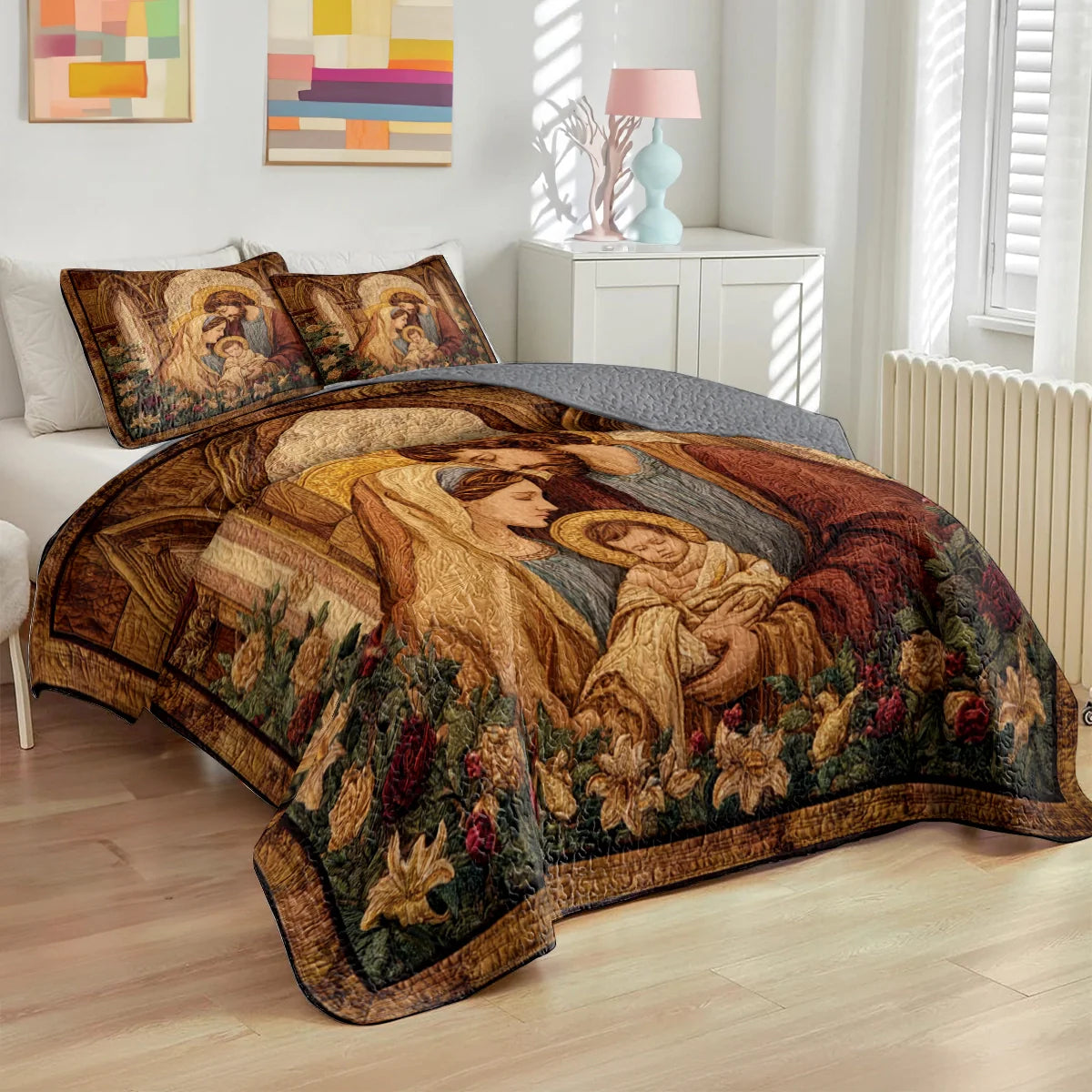 Shineful Quilt 3-Piece Set Grace of the Holy Family